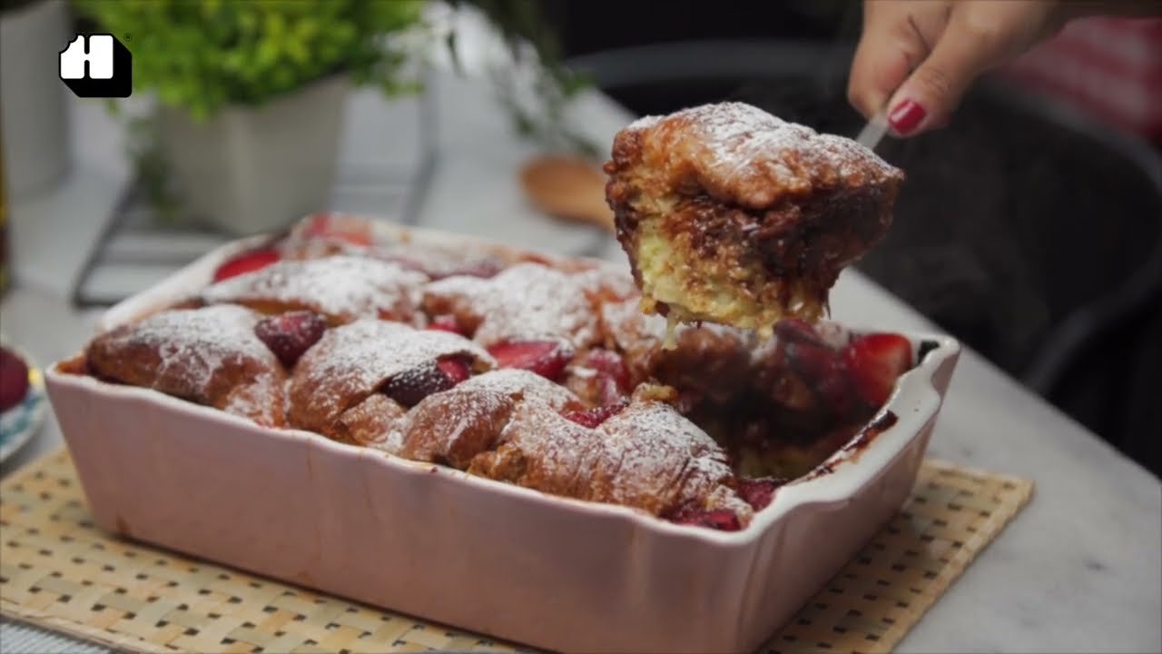 كرواسون بالكاسترد والشوكولاتة بمكونات قليلة